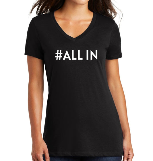 #ALL IN (V-Neck Tees)